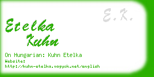 etelka kuhn business card